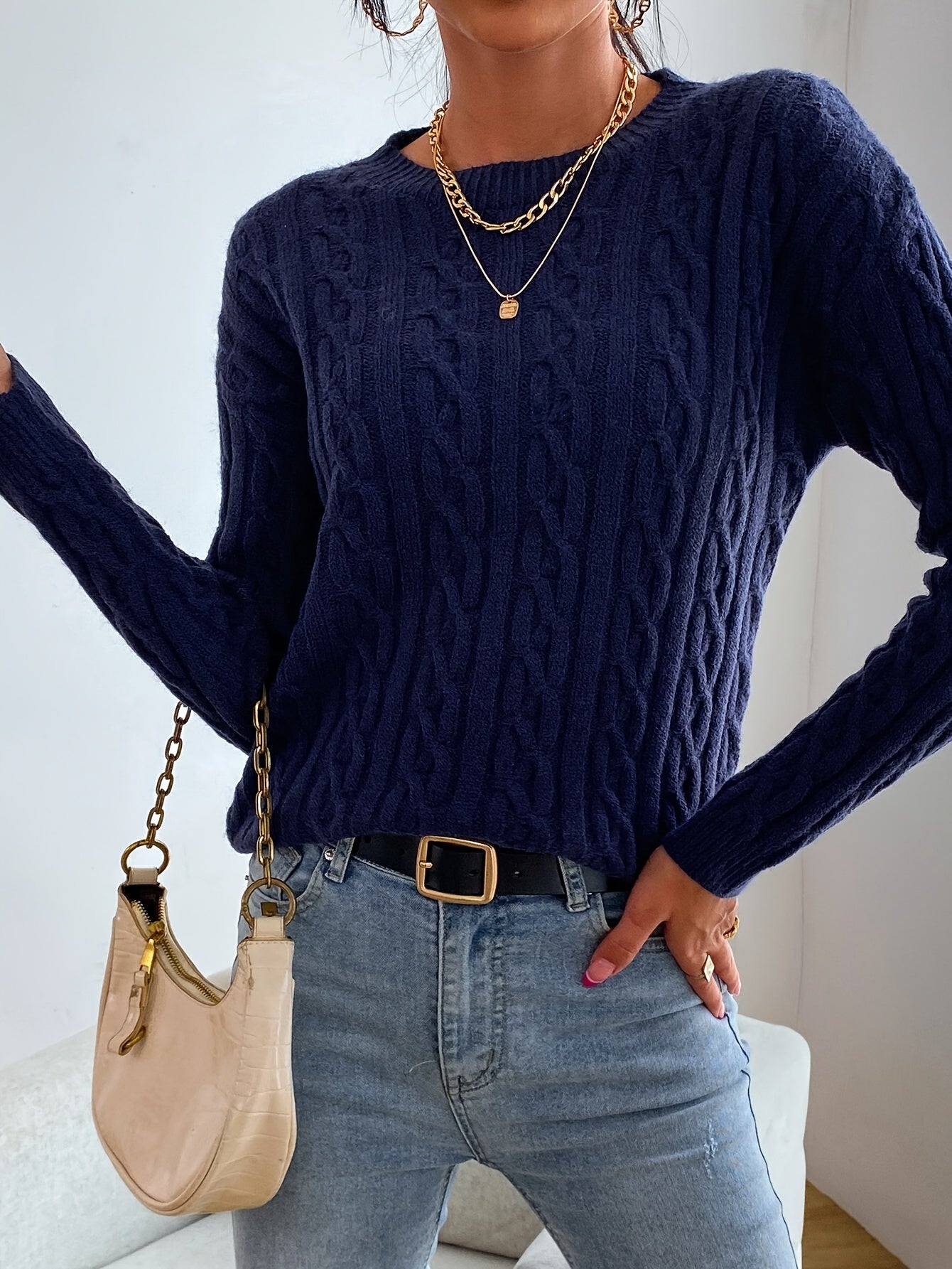 Sovolo™ | Cable Knit Sweater