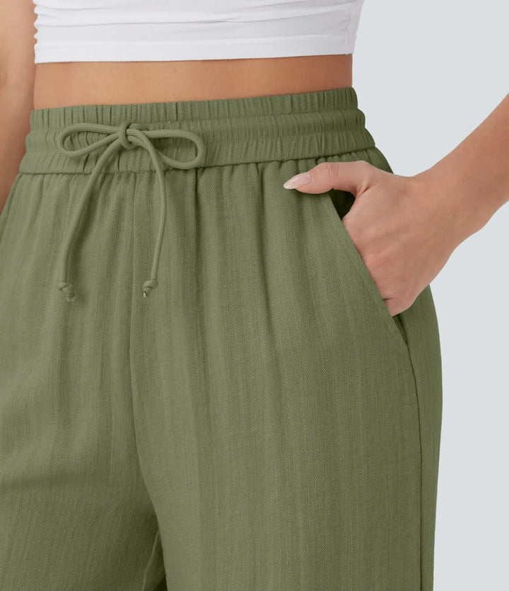 Sophie | Comfortabele & Luchtige Linnen Broek met Elegante Pijpen