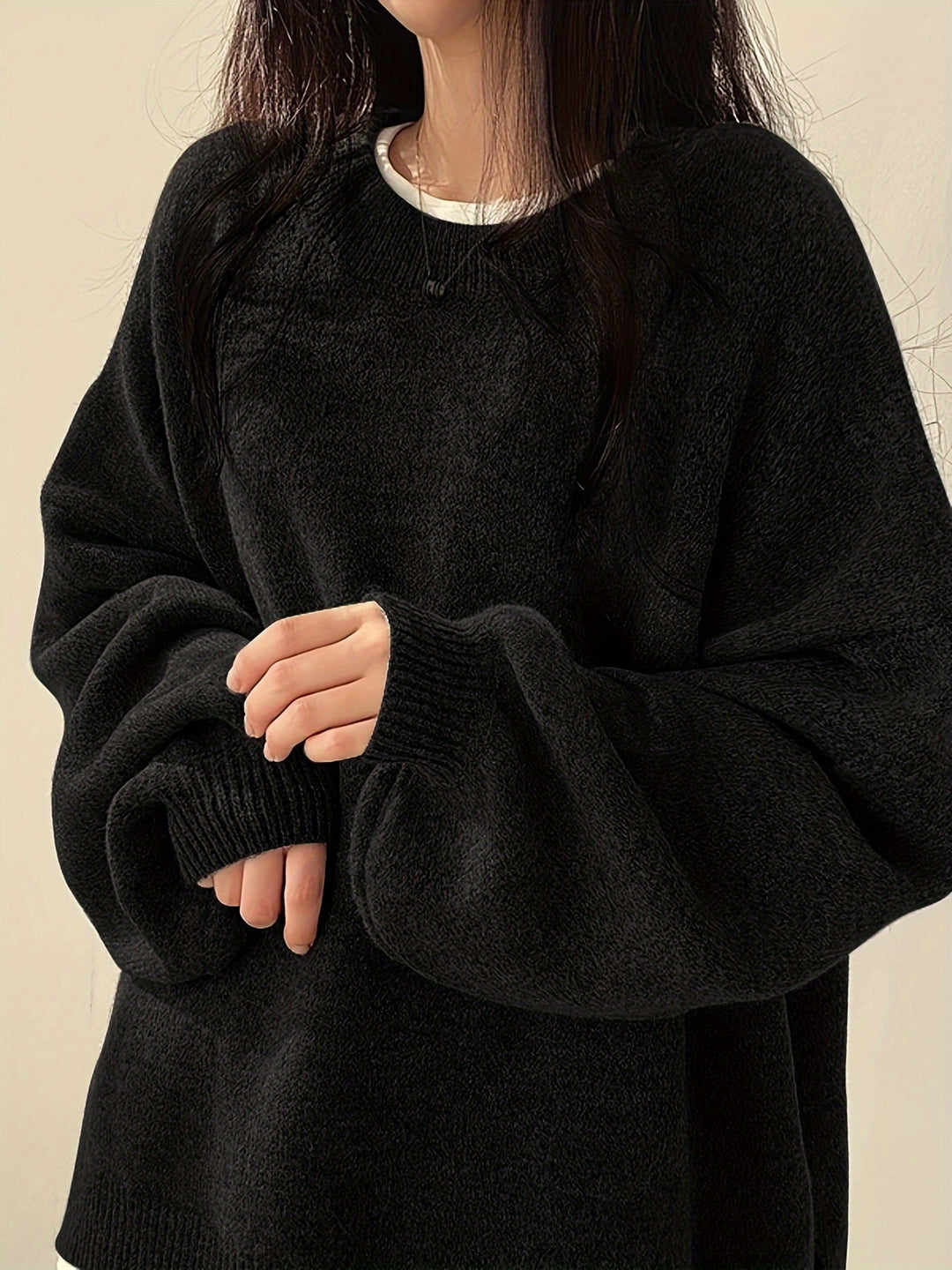 Sovolo™ | Luxe Split Shoulder Sweater