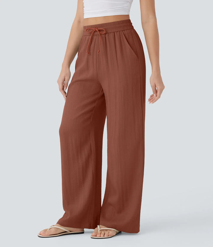Sophie | Comfortabele & Luchtige Linnen Broek met Elegante Pijpen