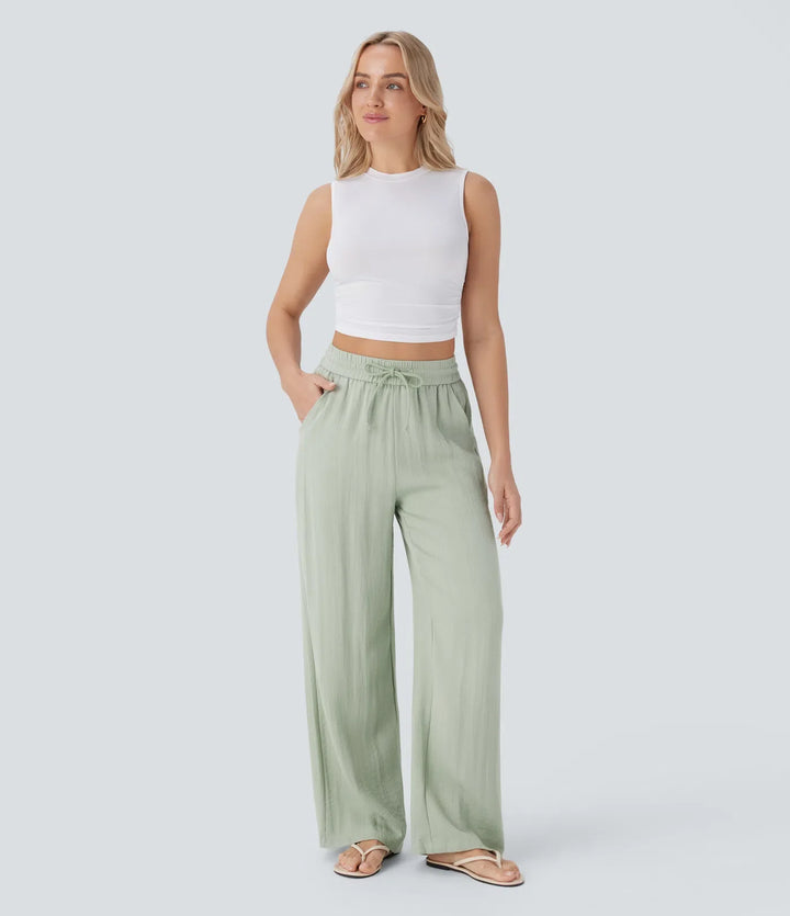 Sophie | Comfortabele & Luchtige Linnen Broek met Elegante Pijpen