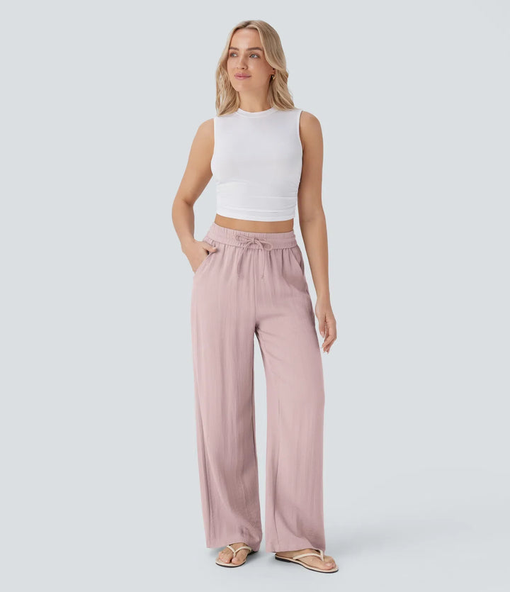 Sophie | Comfortabele & Luchtige Linnen Broek met Elegante Pijpen