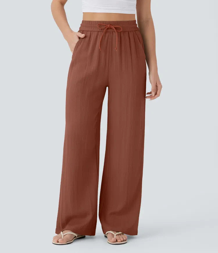 Sophie | Comfortabele & Luchtige Linnen Broek met Elegante Pijpen