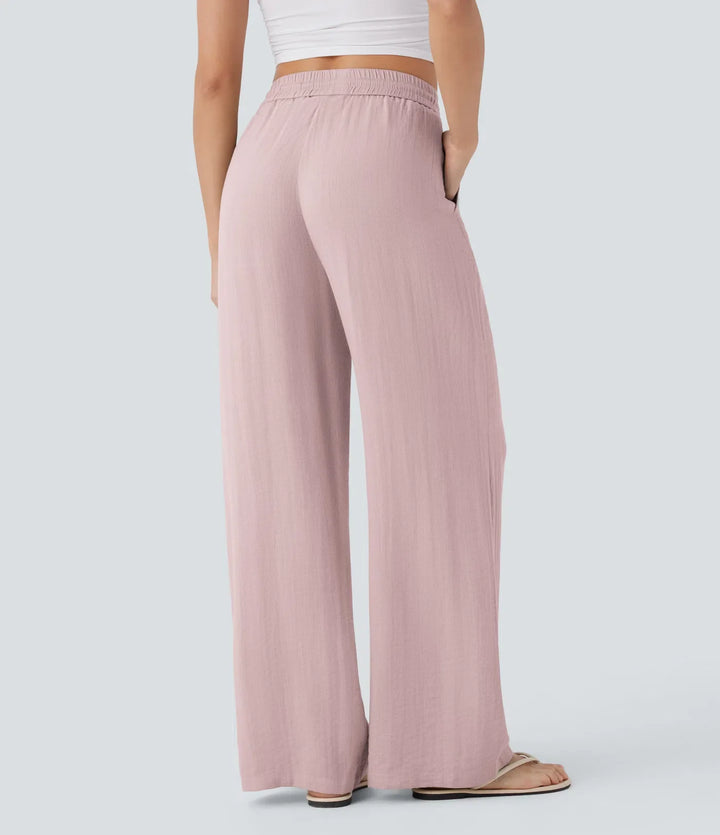 Sophie | Comfortabele & Luchtige Linnen Broek met Elegante Pijpen