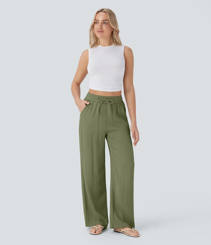 Sophie | Comfortabele & Luchtige Linnen Broek met Elegante Pijpen