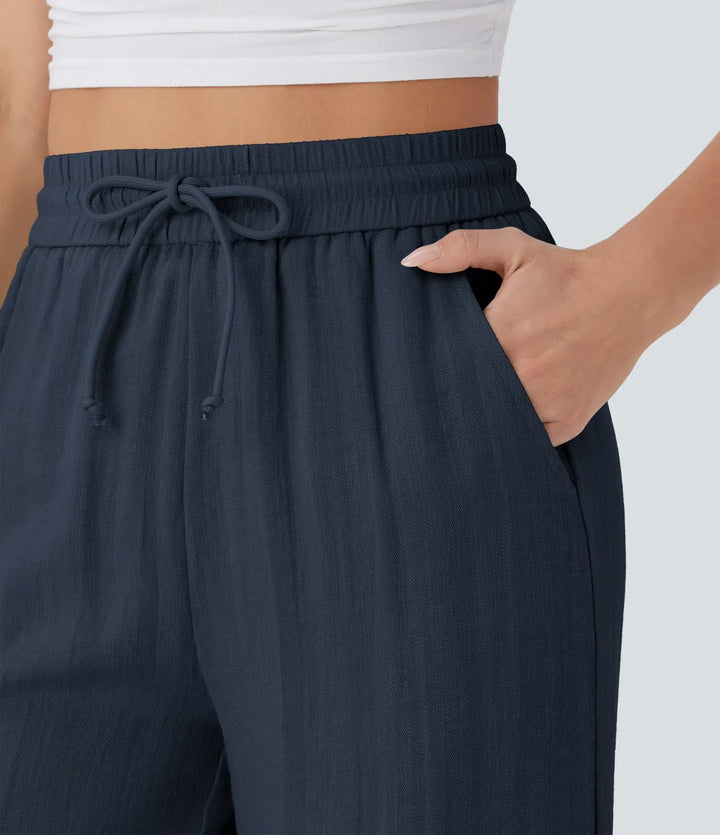 Sophie | Comfortabele & Luchtige Linnen Broek met Elegante Pijpen