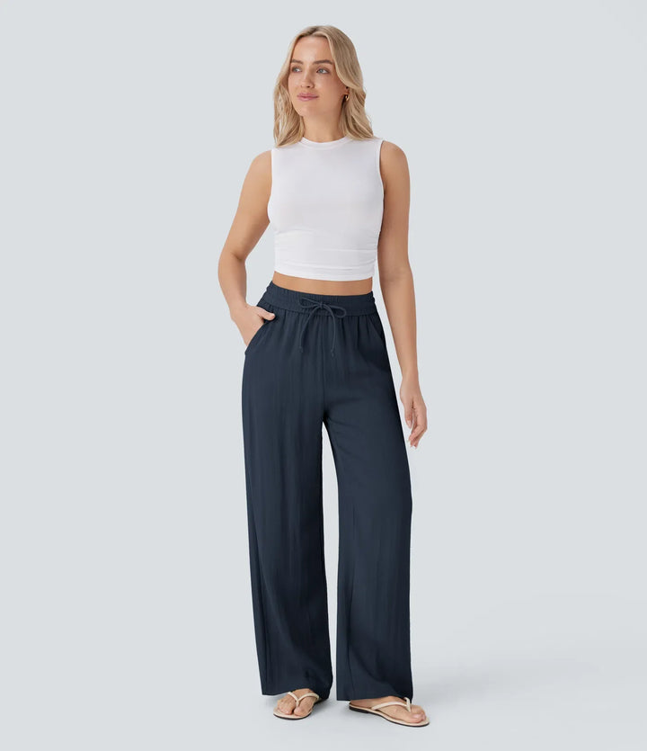 Sophie | Comfortabele & Luchtige Linnen Broek met Elegante Pijpen