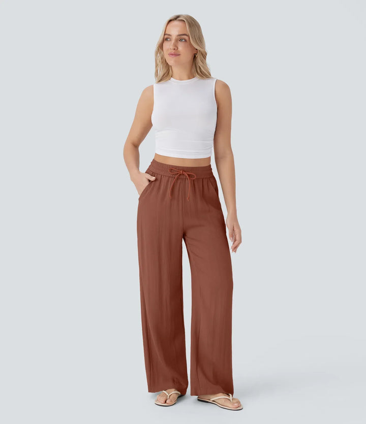 Sophie | Comfortabele & Luchtige Linnen Broek met Elegante Pijpen