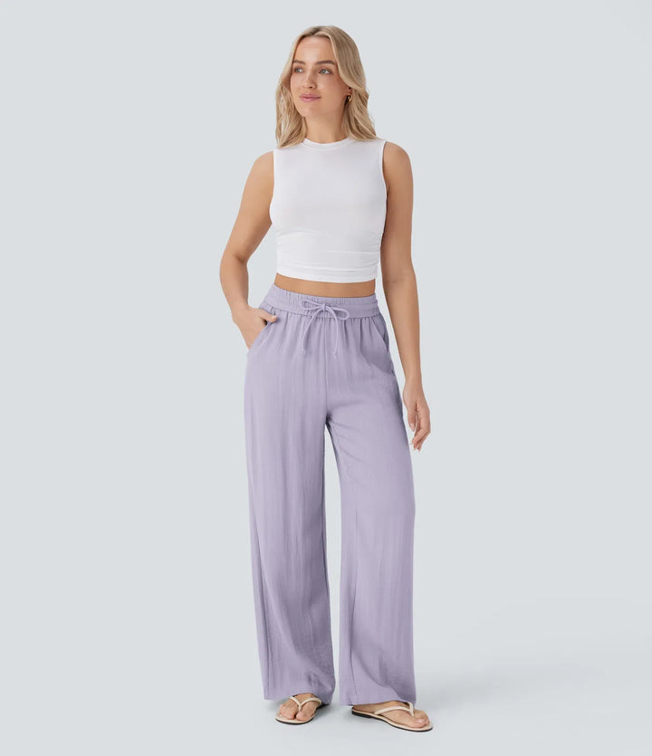Sophie | Comfortabele & Luchtige Linnen Broek met Elegante Pijpen