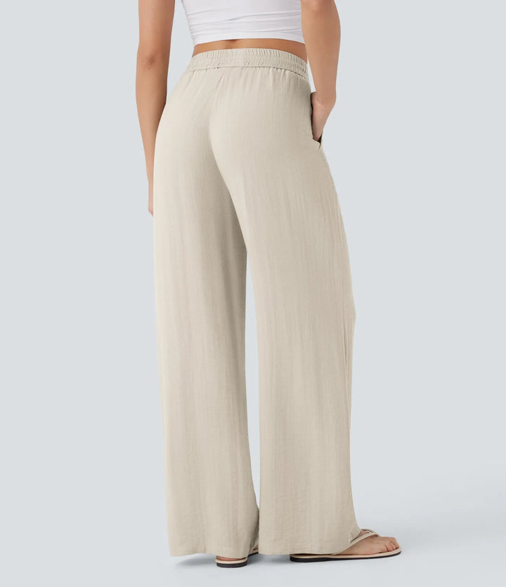 Sophie | Comfortabele & Luchtige Linnen Broek met Elegante Pijpen