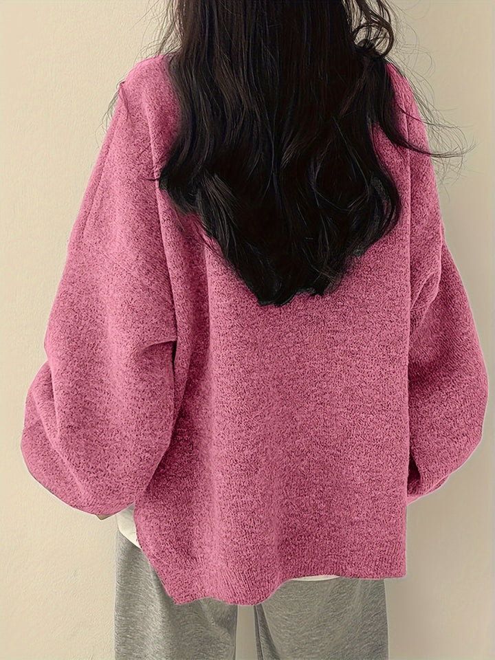 Sovolo™ | Luxe Split Shoulder Sweater