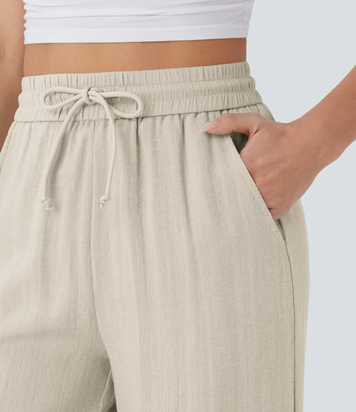 Sophie | Comfortabele & Luchtige Linnen Broek met Elegante Pijpen