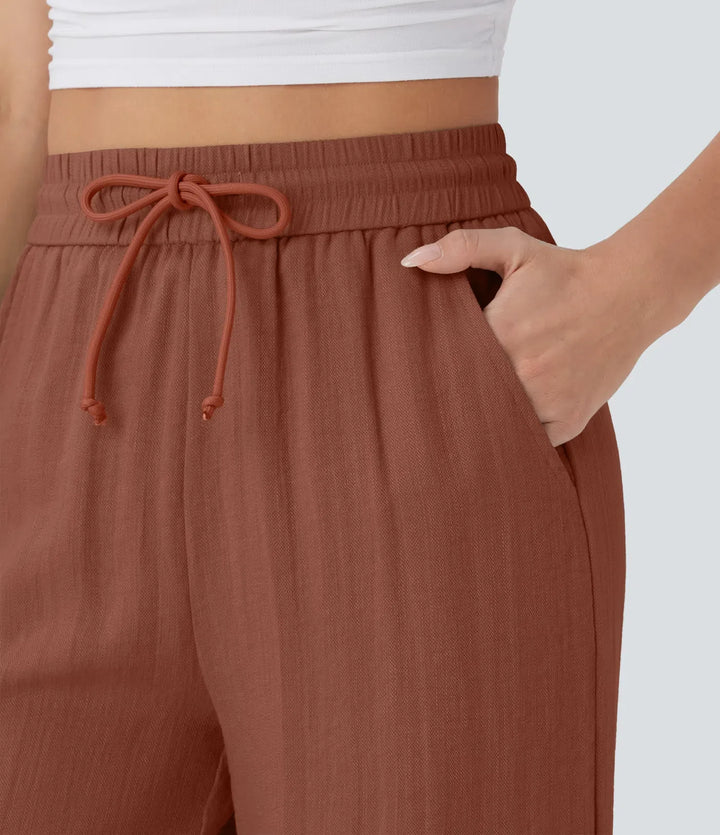 Sophie | Comfortabele & Luchtige Linnen Broek met Elegante Pijpen