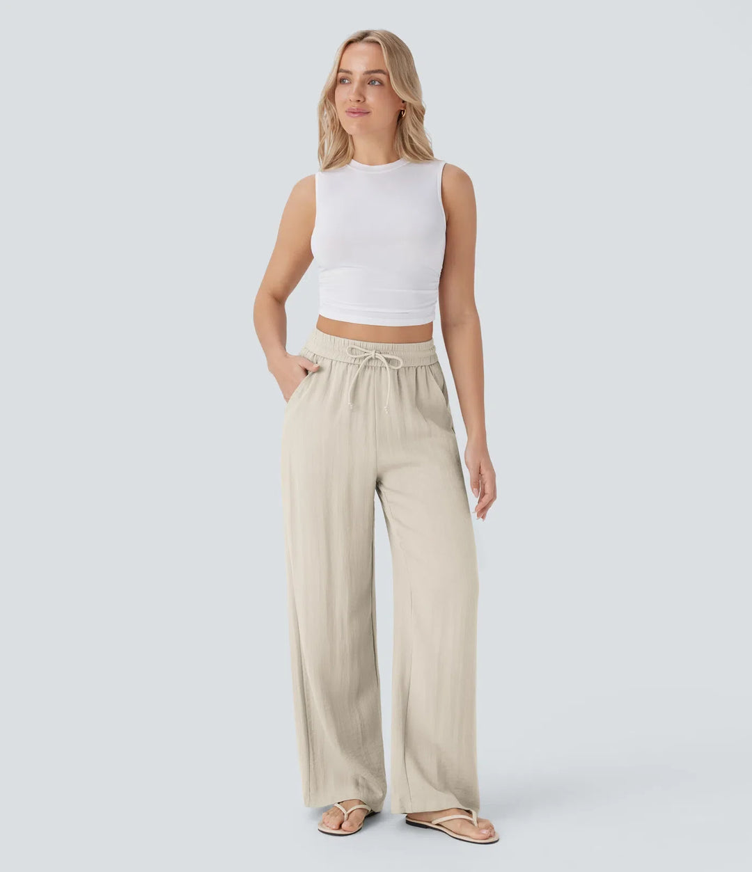 Sophie | Comfortabele & Luchtige Linnen Broek met Elegante Pijpen