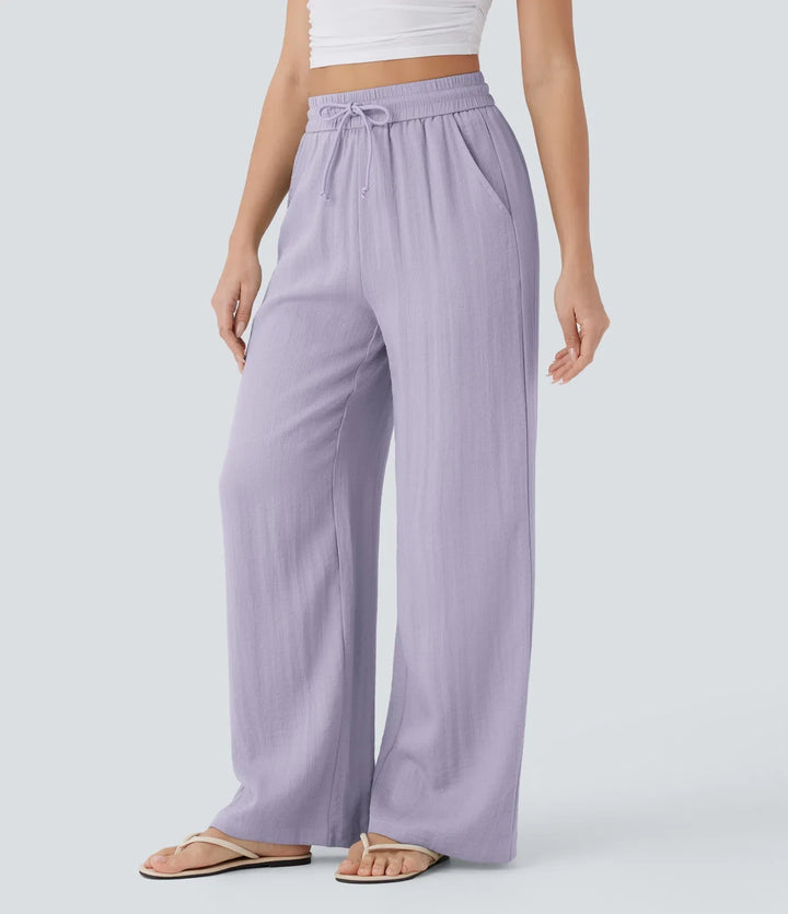 Sophie | Comfortabele & Luchtige Linnen Broek met Elegante Pijpen