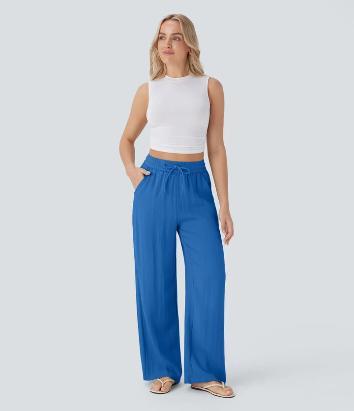 Sophie | Comfortabele & Luchtige Linnen Broek met Elegante Pijpen
