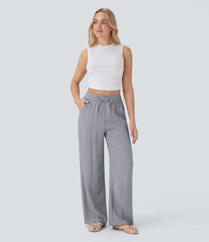Sophie | Comfortabele & Luchtige Linnen Broek met Elegante Pijpen