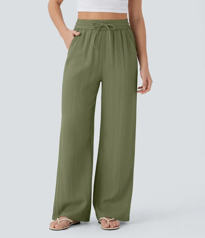 Sophie | Comfortabele & Luchtige Linnen Broek met Elegante Pijpen
