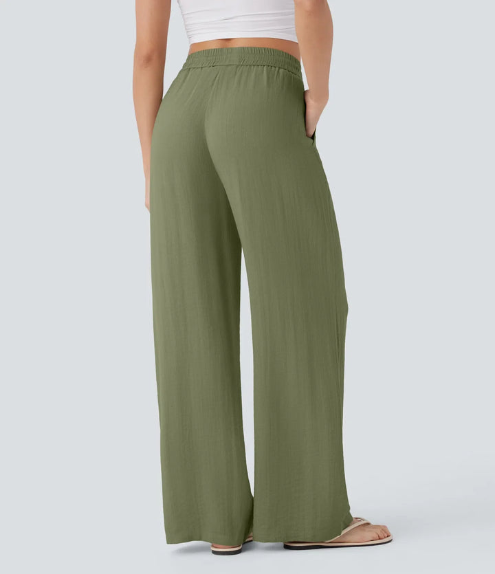 Sophie | Comfortabele & Luchtige Linnen Broek met Elegante Pijpen