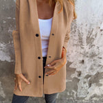 ELISA | Casual single-breasted blazer met capuchon