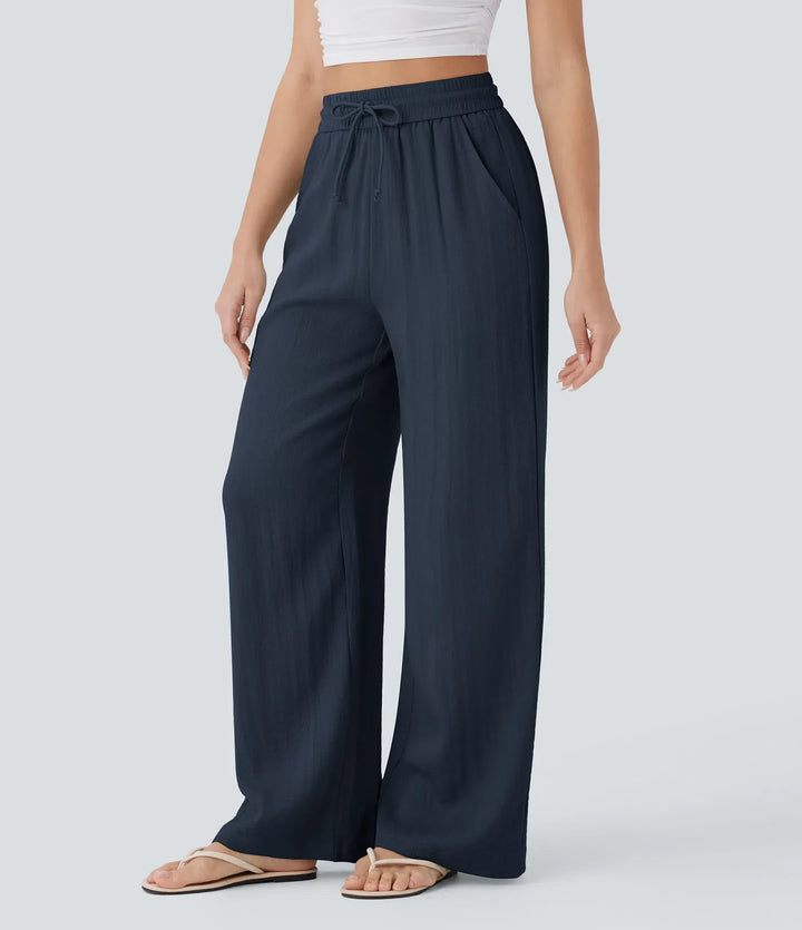 Sophie | Comfortabele & Luchtige Linnen Broek met Elegante Pijpen