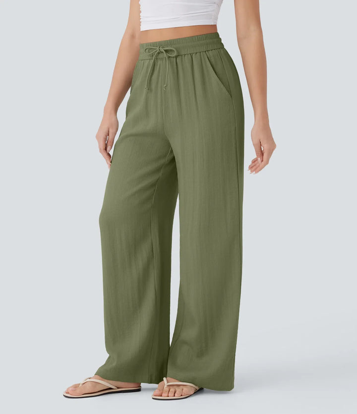Sophie | Comfortabele & Luchtige Linnen Broek met Elegante Pijpen