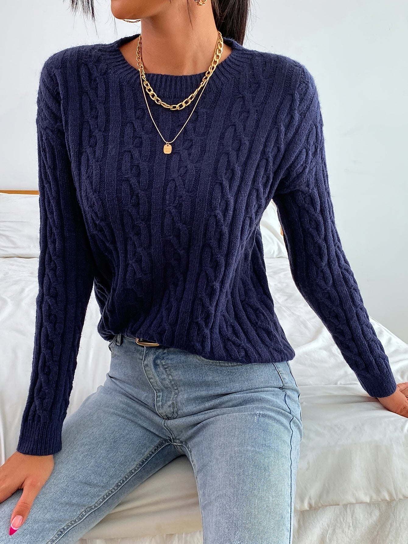 Sovolo™ | Cable Knit Sweater