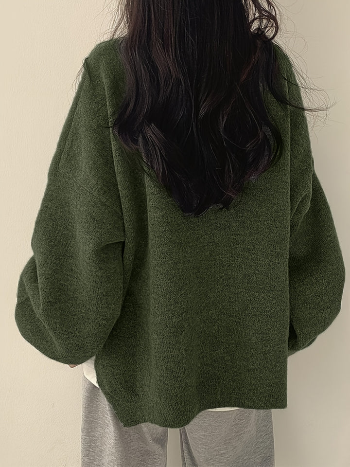Sovolo™ | Luxe Split Shoulder Sweater