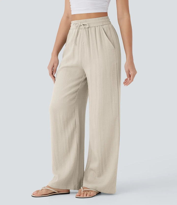Sophie | Comfortabele & Luchtige Linnen Broek met Elegante Pijpen