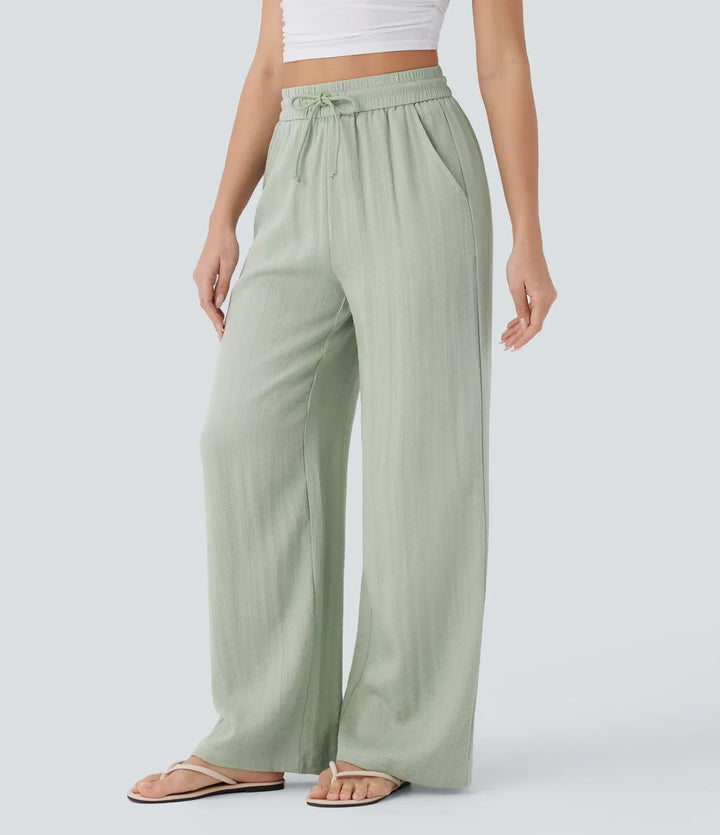 Sophie | Comfortabele & Luchtige Linnen Broek met Elegante Pijpen