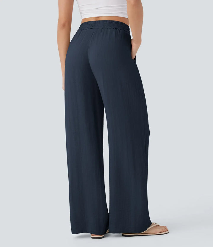 Sophie | Comfortabele & Luchtige Linnen Broek met Elegante Pijpen