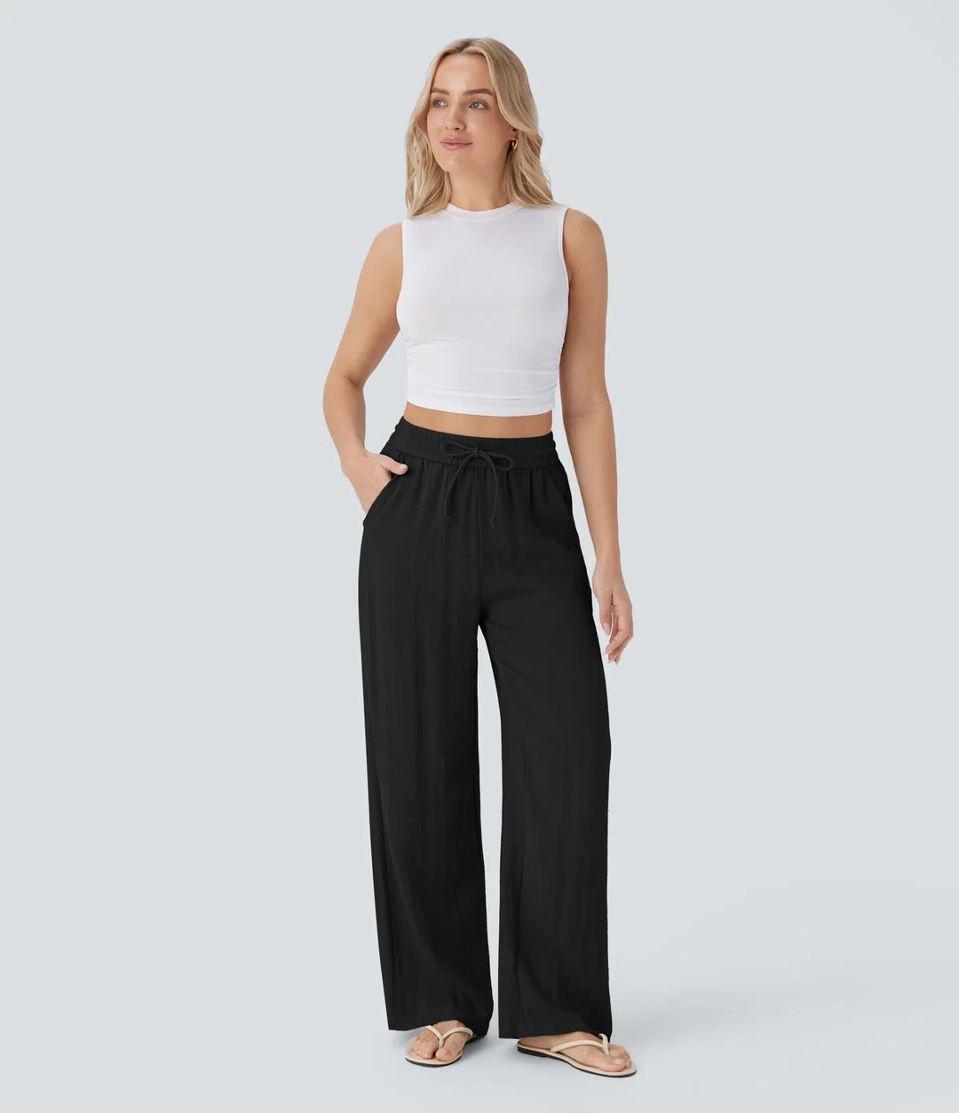 Sophie | Comfortabele & Luchtige Linnen Broek met Elegante Pijpen