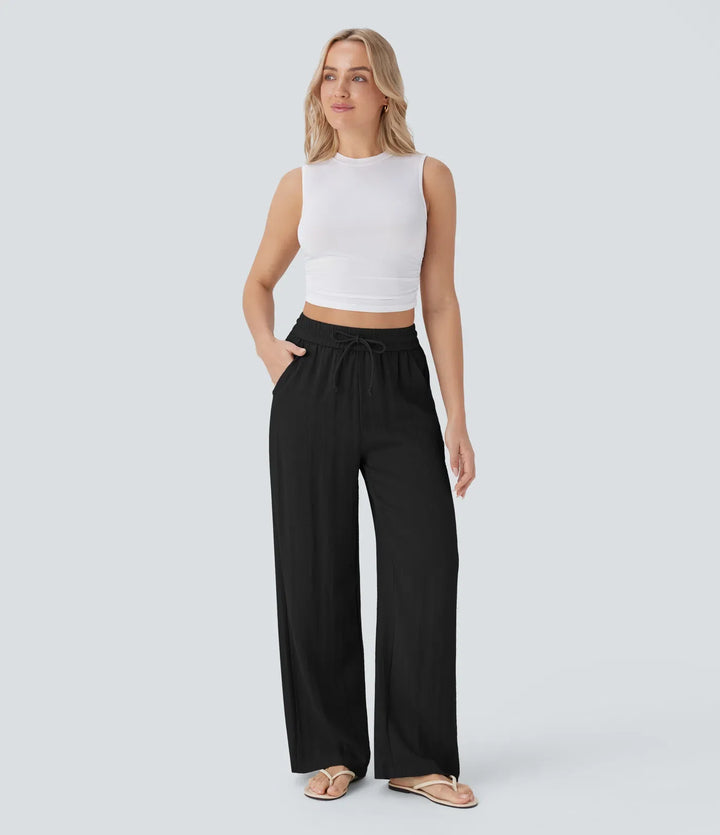 Sophie | Comfortabele & Luchtige Linnen Broek met Elegante Pijpen