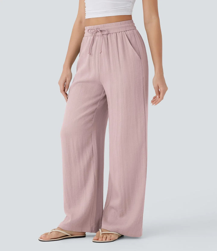 Sophie | Comfortabele & Luchtige Linnen Broek met Elegante Pijpen