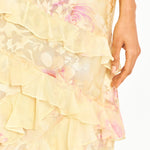 Fiorella – Floral Ruffle Backless Maxi Dress