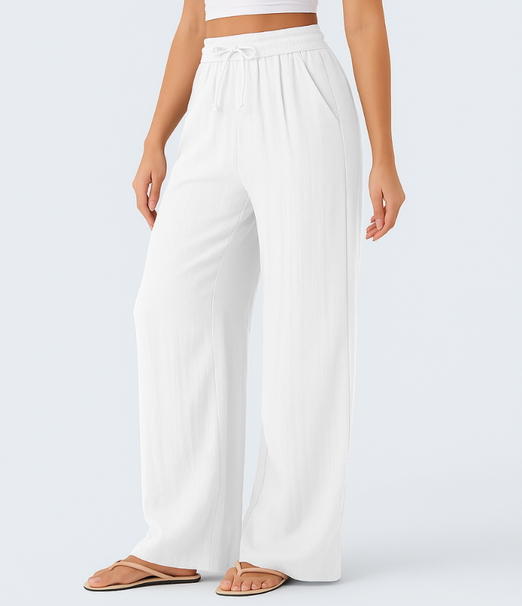 Sophie | Comfortabele & Luchtige Linnen Broek met Elegante Pijpen