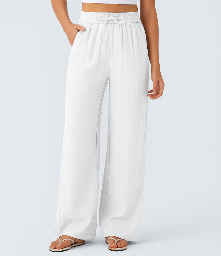 Sophie | Comfortabele & Luchtige Linnen Broek met Elegante Pijpen
