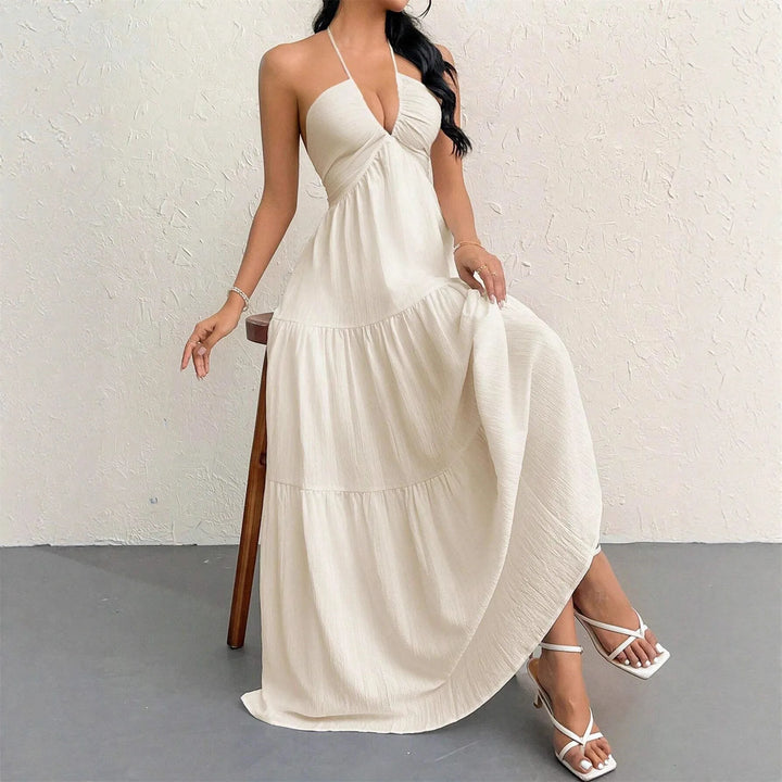 Sovolo™ | Backless Summer Maxi Dress – Elegant, Luchtig & Moeiteloos Vrouwelijk
