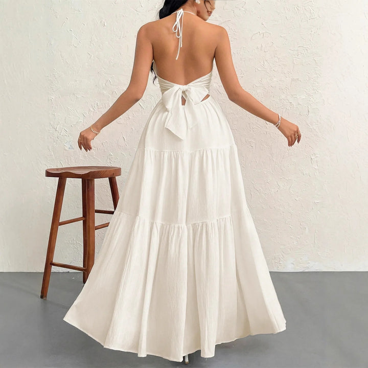Sovolo™ | Backless Summer Maxi Dress – Elegant, Luchtig & Moeiteloos Vrouwelijk