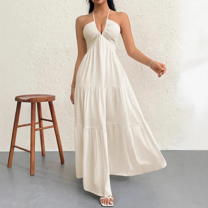 Sovolo™ | Backless Summer Maxi Dress – Elegant, Luchtig & Moeiteloos Vrouwelijk