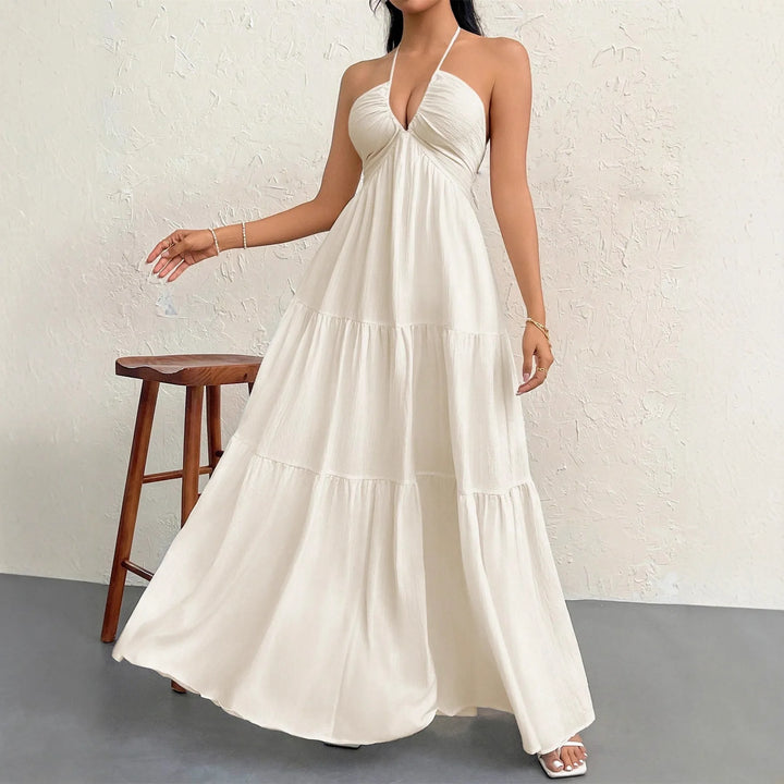 Sovolo™ | Backless Summer Maxi Dress – Elegant, Luchtig & Moeiteloos Vrouwelijk