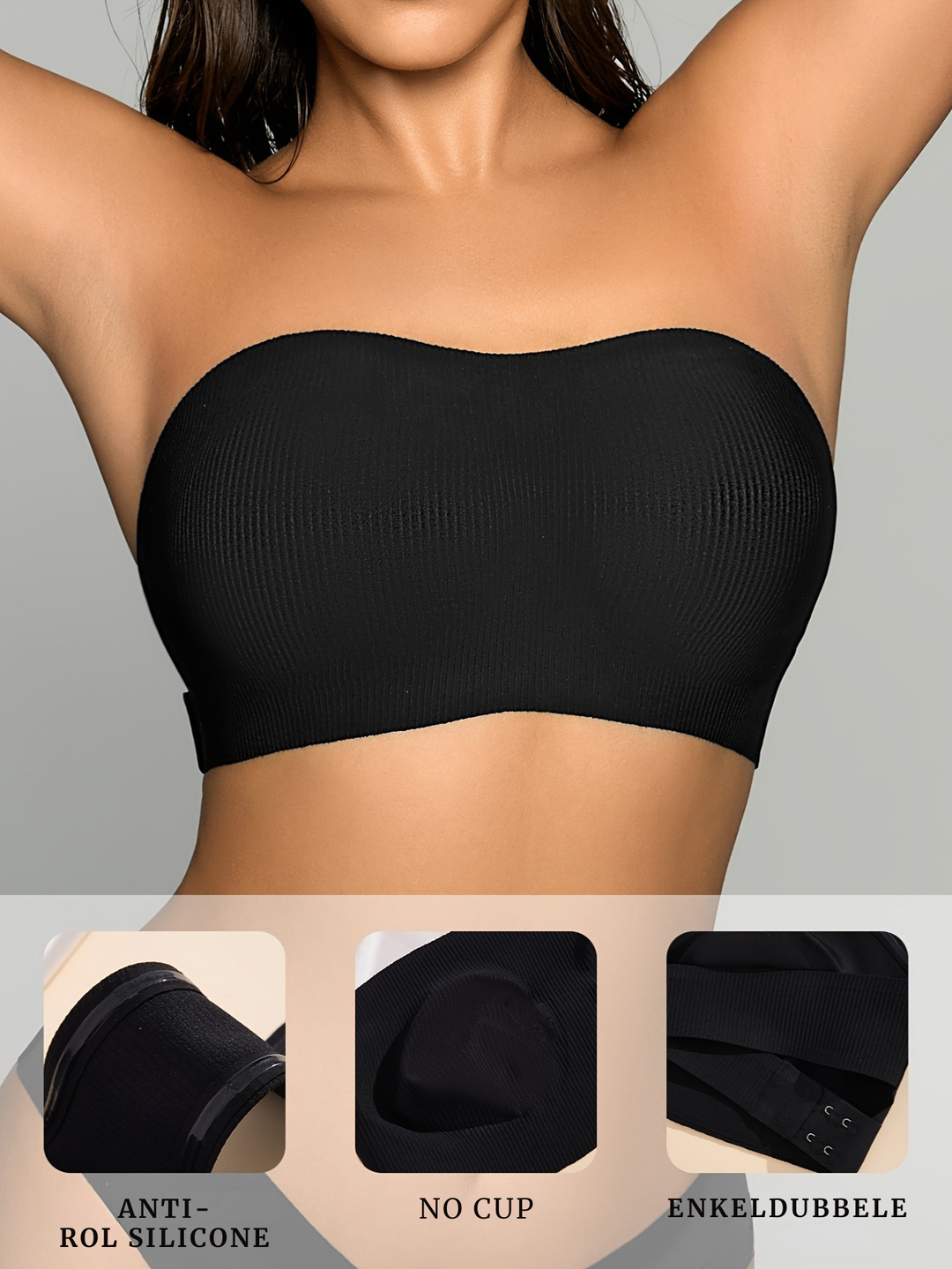 FlexFit Strapless Bandeau BH – Onzichtbaar comfort, perfecte steun