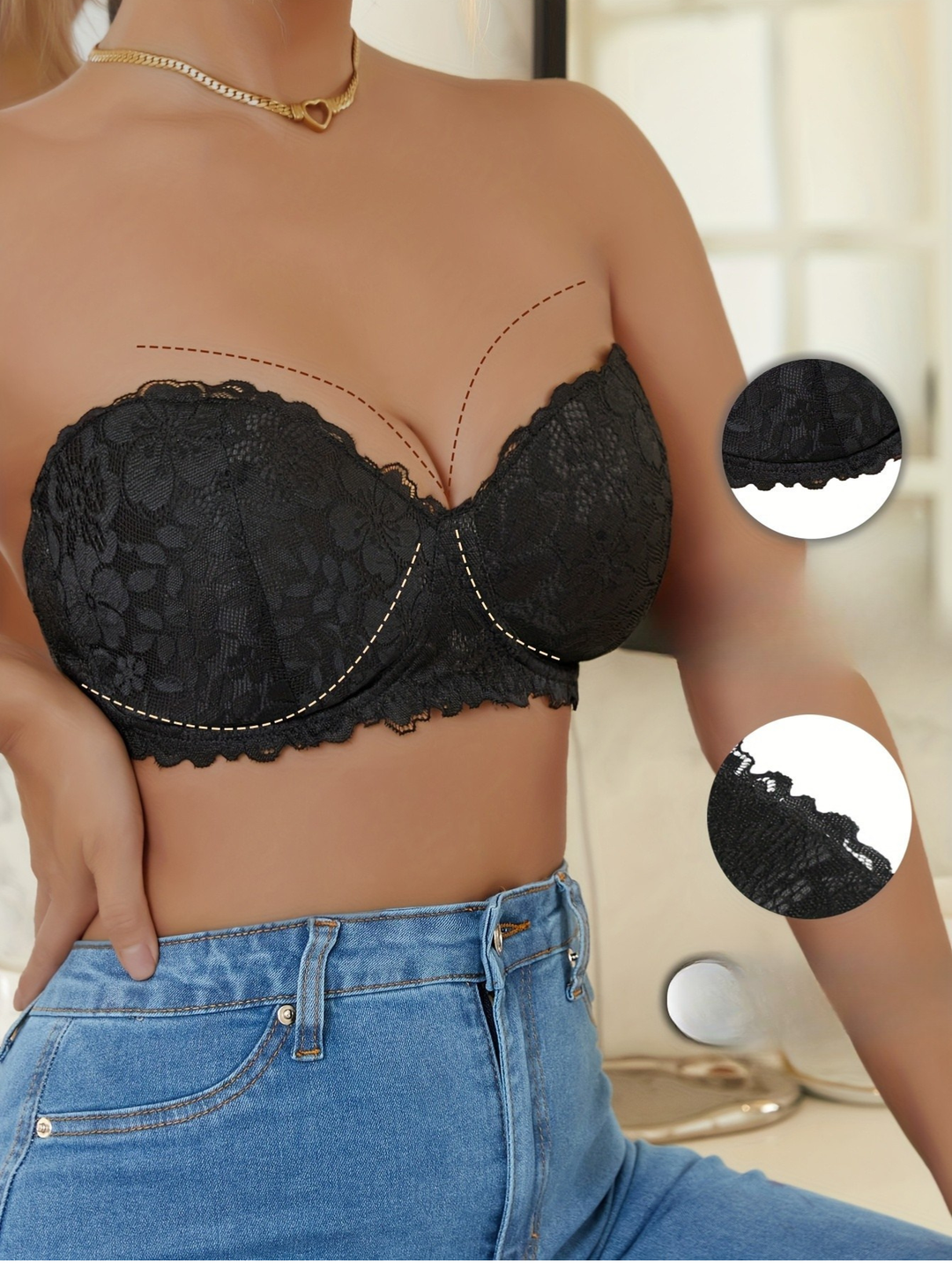 Strapless Push-Up Kant BH – Onzichtbare steun