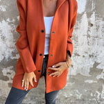 ELISA | Casual single-breasted blazer met capuchon
