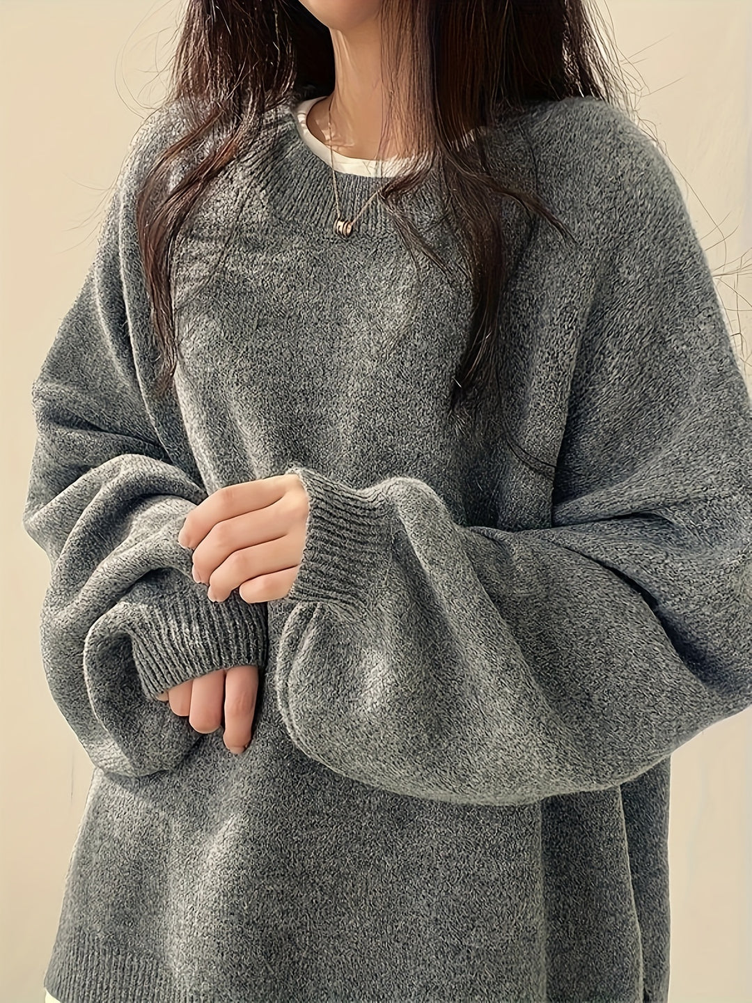 Sovolo™ | Luxe Split Shoulder Sweater