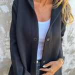 ELISA | Casual single-breasted blazer met capuchon