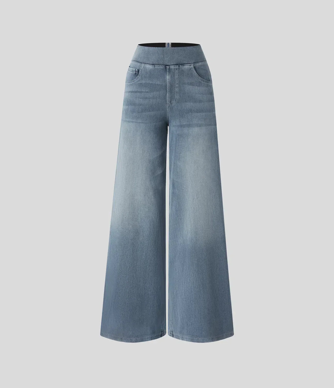 Sovolo™ | Elastische broek met hoge taille