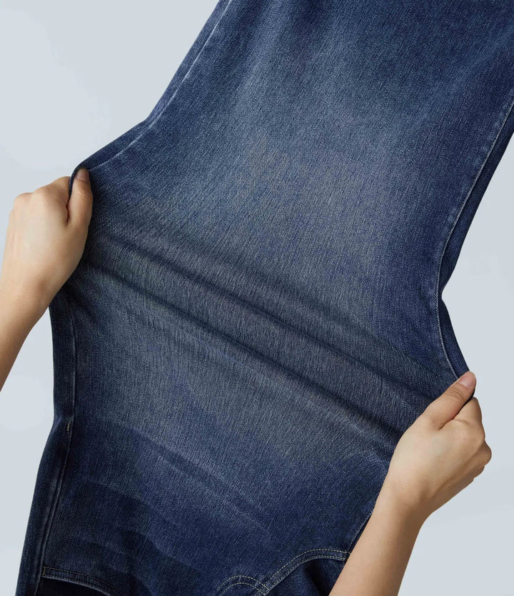 Sovolo™ | Elastische broek met hoge taille