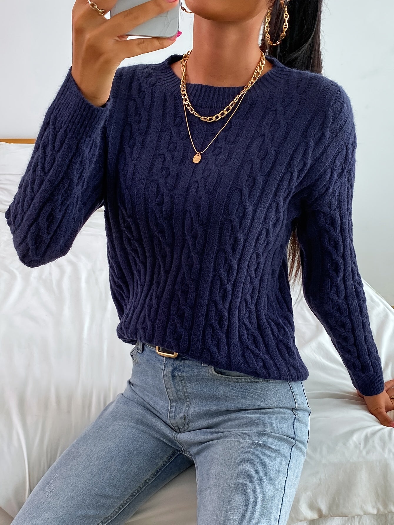 Sovolo™ | Cable Knit Sweater