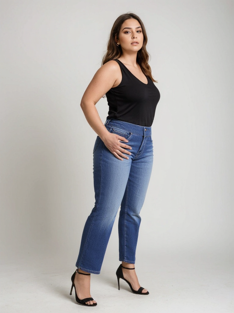 Sovolo™ | Elastische broek met hoge taille